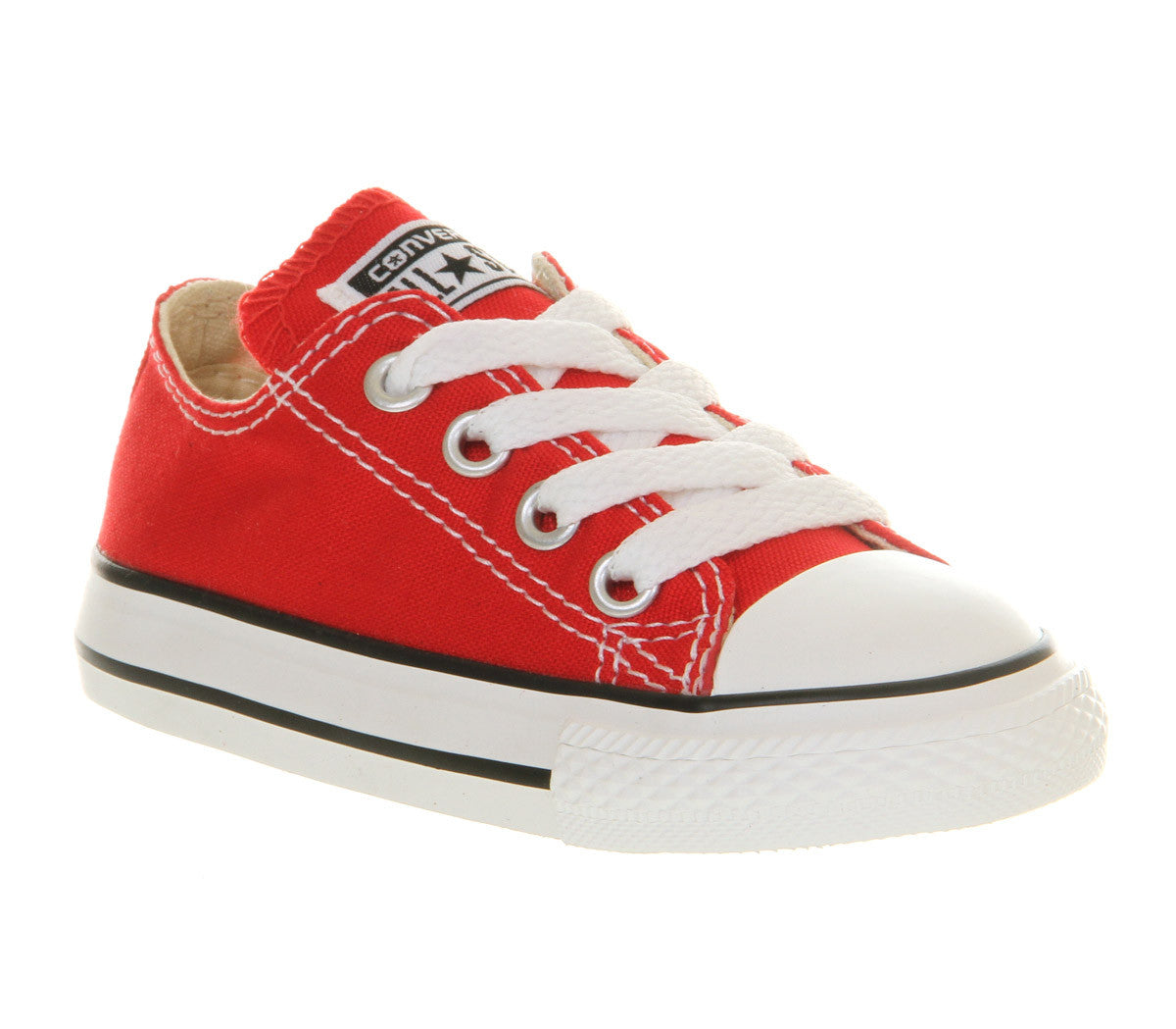 Infant Converse All Stars canvas trainers Black or Red junior
