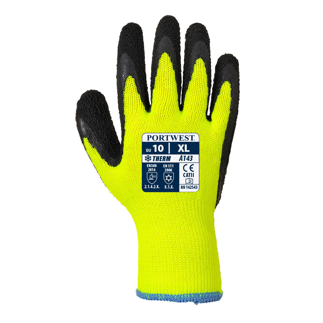 A143 - Thermal Soft Grip Glove Yellow/Black