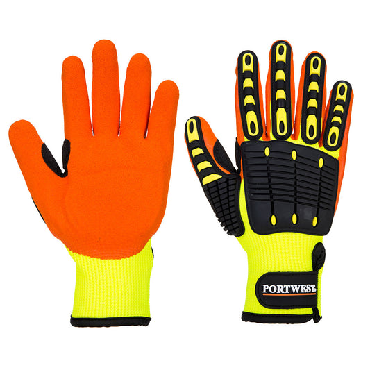 Portwest A721 - Anti Impact Grip Glove Yellow/Orange