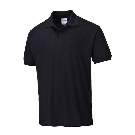 Portwest Workwear B210 - Naples Polo Shirt - Black sizes XS-4XL