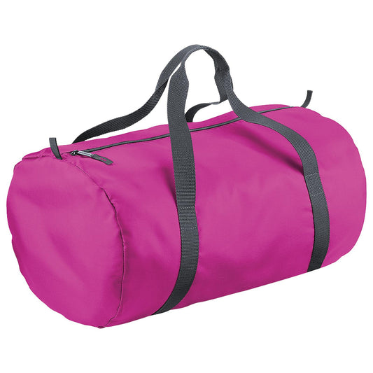 bagbase Packaway Barrel Bag holdall fuschia pink