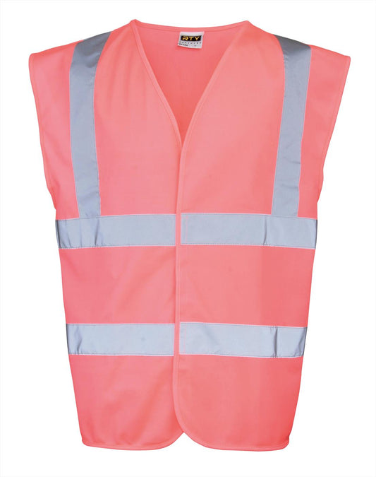 RTY Enhanced Visability Pink Hi Viz Vest XL
