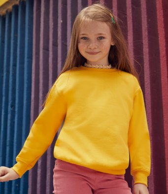 Junior / Kids / Childrens Fruit of the Loom Kids Classic Drop Shoulder Sweatshirt