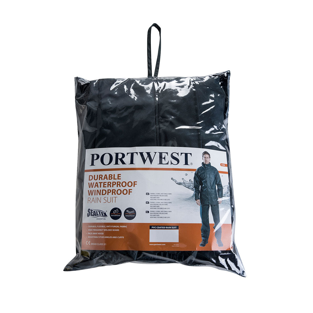Portwest Workwear L450 - Sealtex Essential Rainsuit (2 Piece Suit) Navy