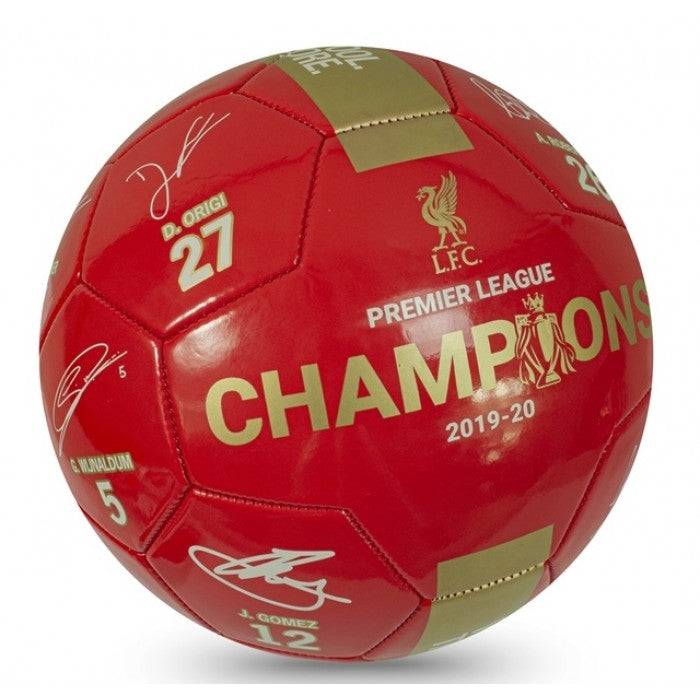 Liverpool champions signature football - size 5 - red/gold