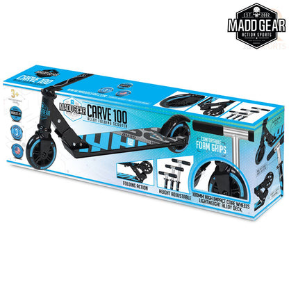 MADD GEAR CARVE 100 SCOOTER - BLACK / BLUE