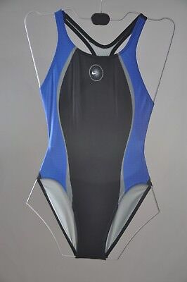 Nike retro style black/blue one piece swimsuit size 38