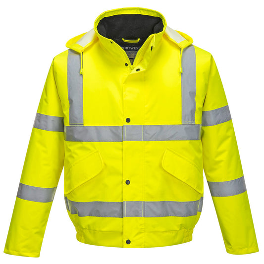Portwest Workwear S463 - Hi-Vis Bomber Jacket Yellow