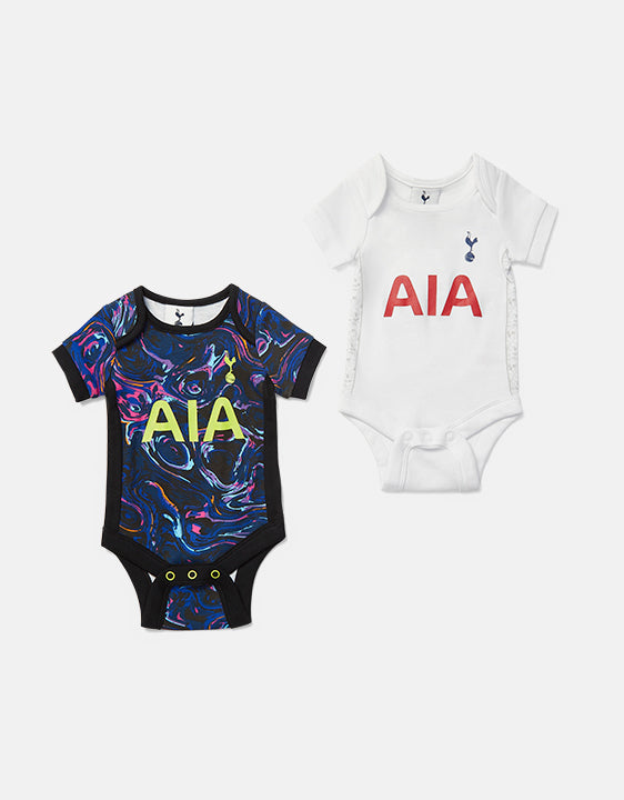 Spurs Baby 2 Pack 21/22 Kit Bodysuits 0-3 Months