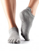 Toesox Low Rise grip socks for Pilates, barre, yoga and dance.