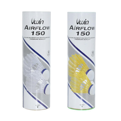 Uwin Airflow 150 Badminton Shuttlecocks (Tube of 6)