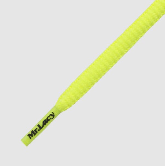 Mr Lacy luminous Yellow HYDROPHOBIC runnies trainer Laces