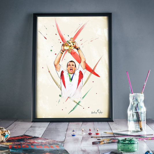 Art of Rugby - England- Carry Me Home- A4 print- Great Gift!!