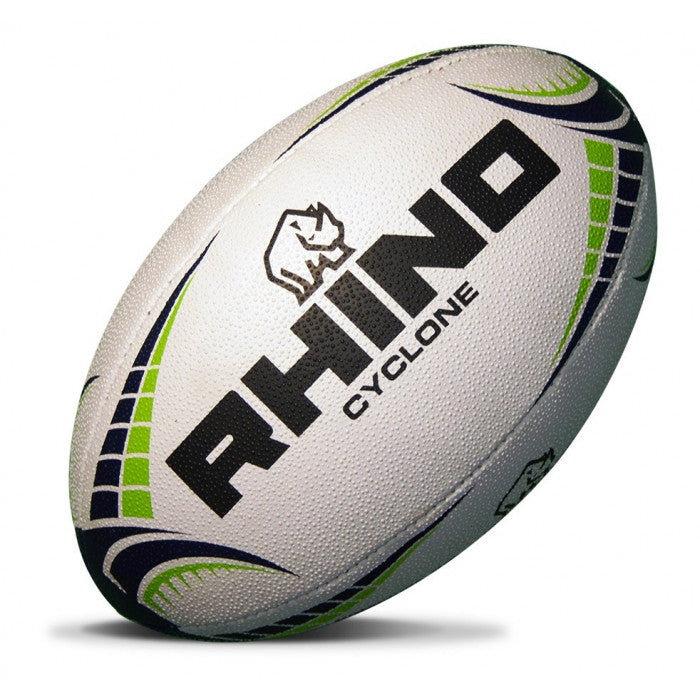Rhino Cyclone rugby ball white/yellow