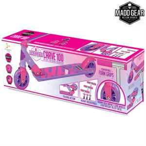 MADD GEAR CARVE 100 SCOOTER - PURPLE / PINK