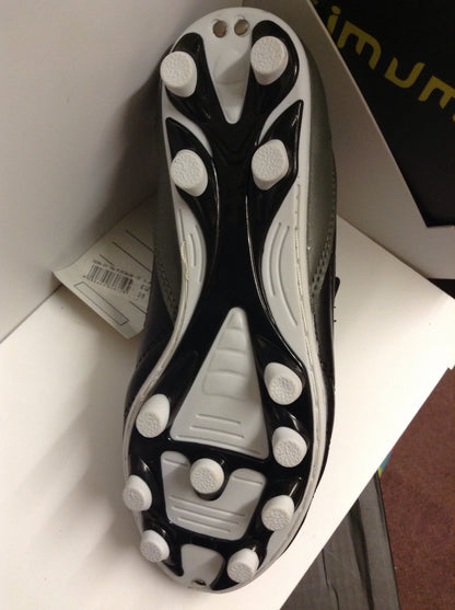 Optimum Tribal junior football boots - Velcro, moulded studs - black/grey