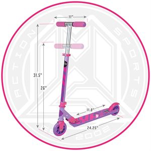 MADD GEAR CARVE 100 SCOOTER - PURPLE / PINK
