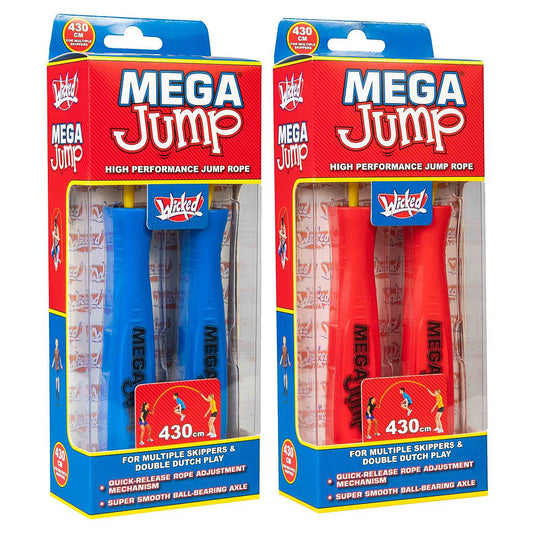 Wicked 4.3m Mega Jump Rope - Skipping Rope Double Dutch rope (red)