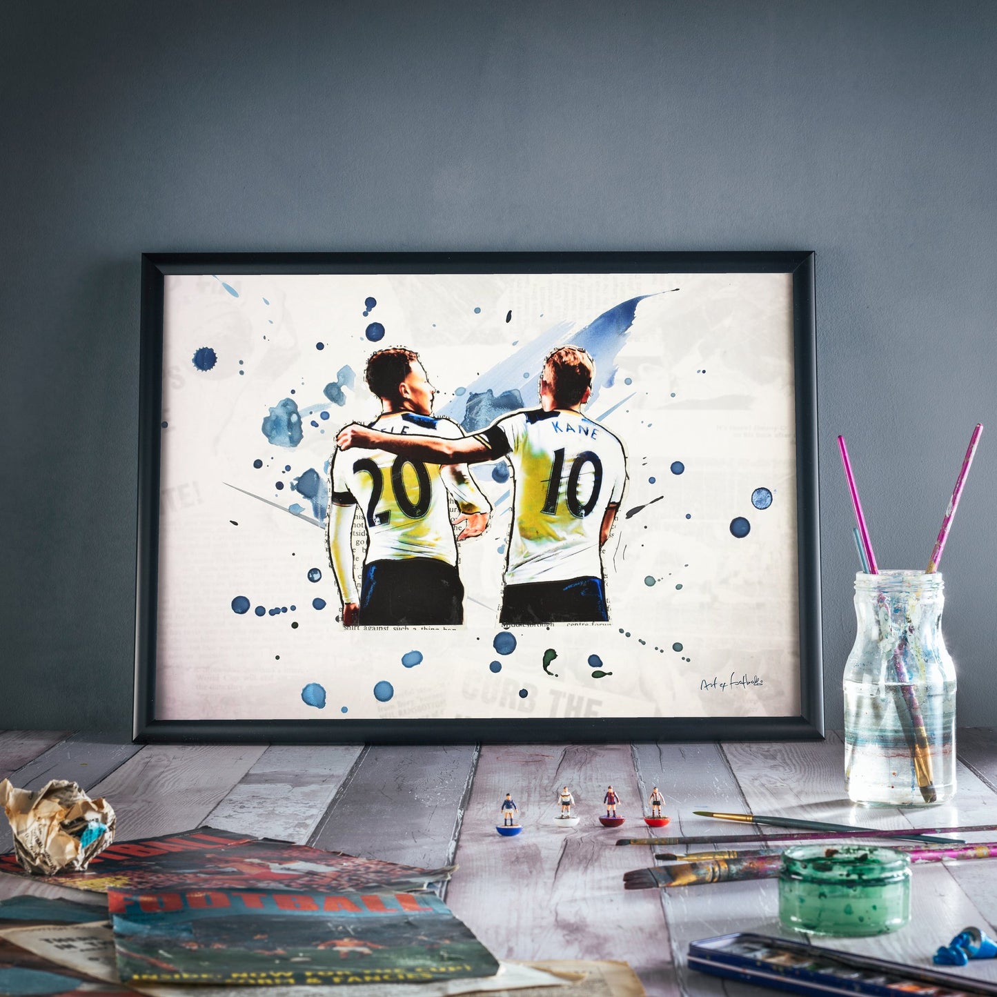 ART OF FOOTBALL- Soccer History captured in Art! - A4 Prints! Great Gifts