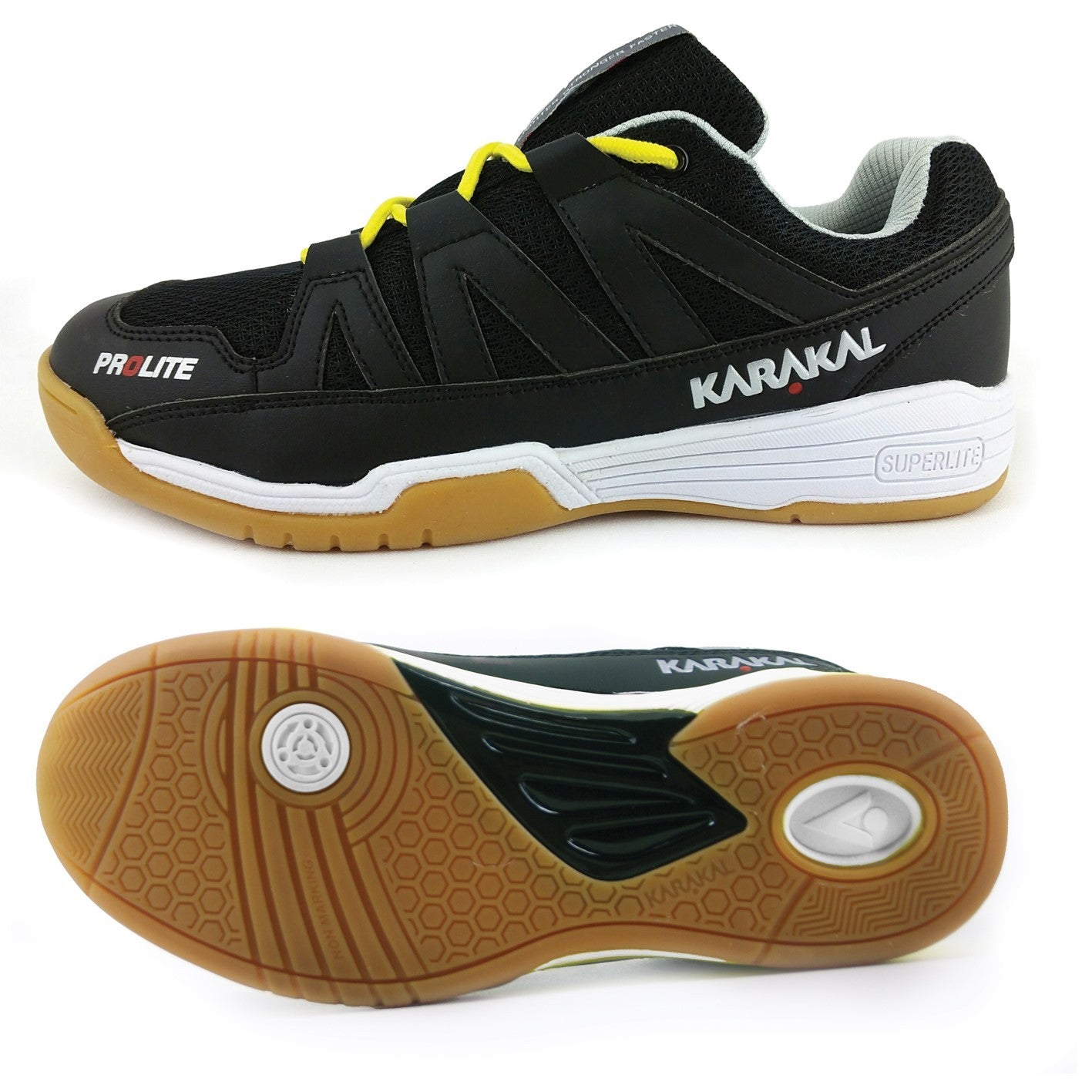Karakal prolite black mens court shoe