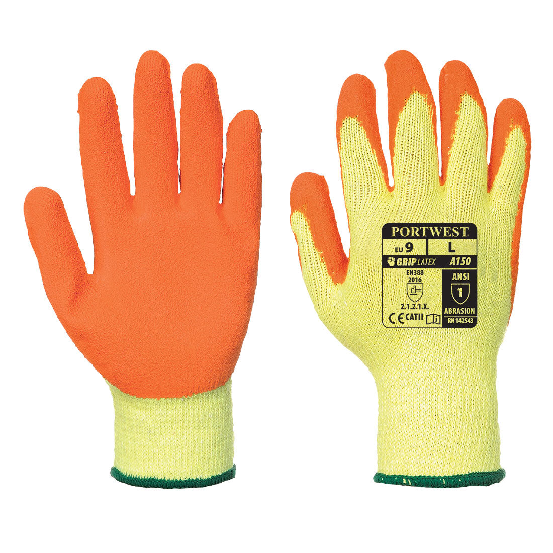 Portwest workwear A150 - Classic Grip Glove - Latex Orange