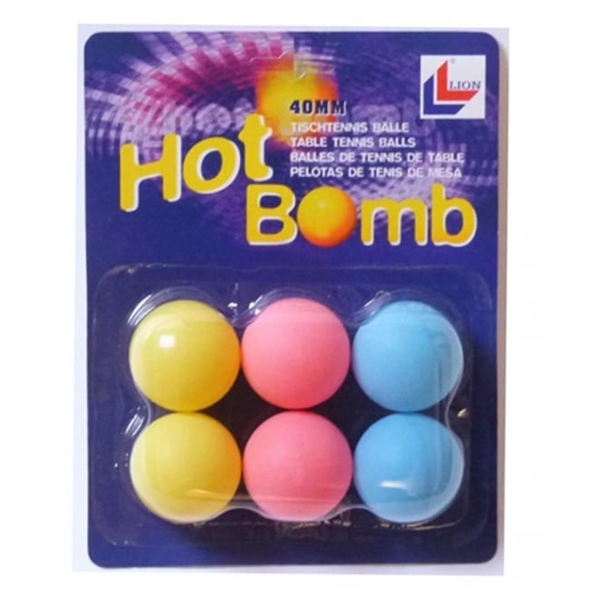 LIon Hot Bomb Fluo Coloured Table Tennis Balls