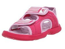 Akwah childrens junior and infant sandals pink velcro strap