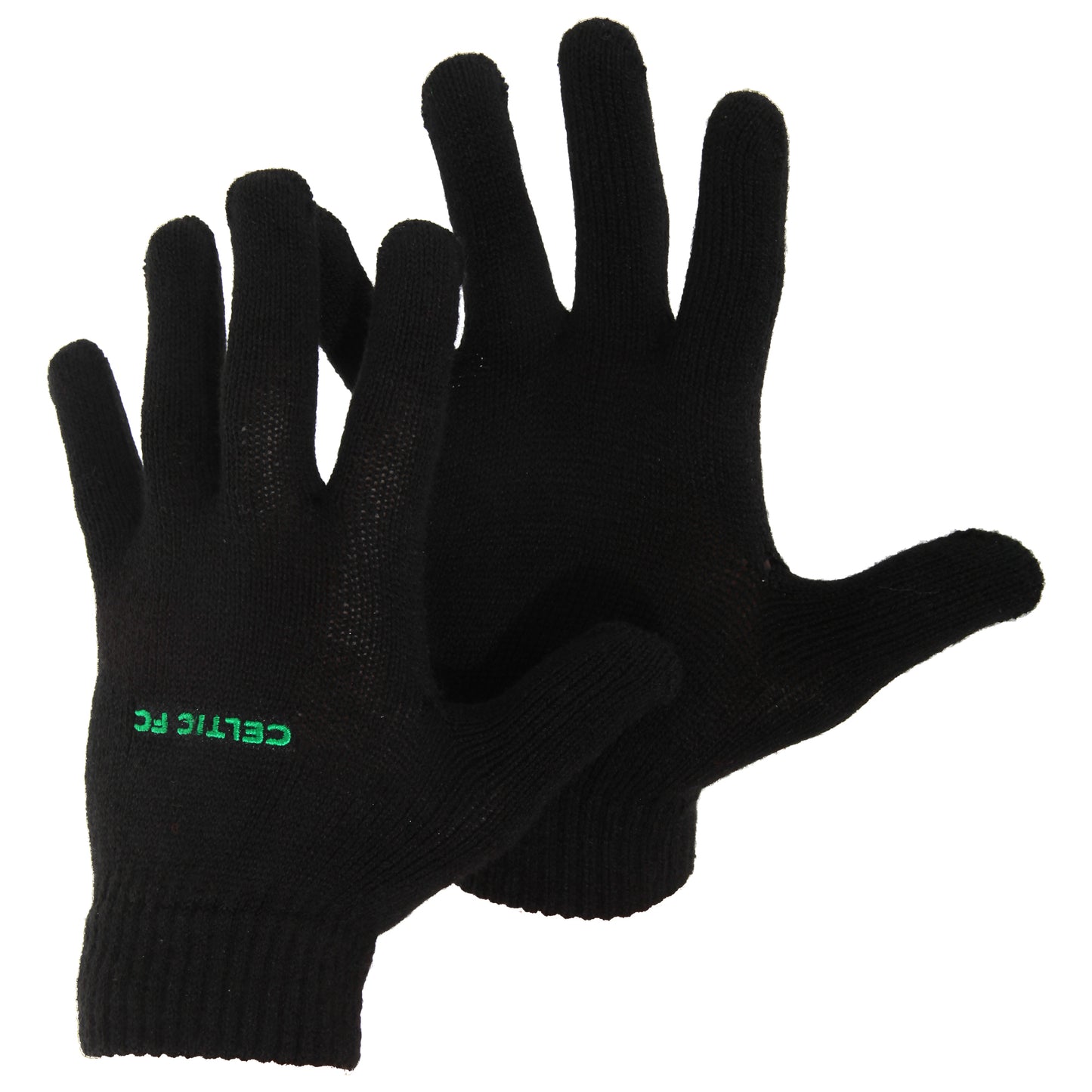 Black football winter knit gloves Celtic or Everton