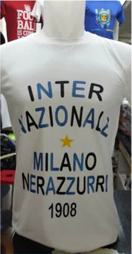 Nike Internazionale Milano Neazzurri 1908 mens white small tshirt