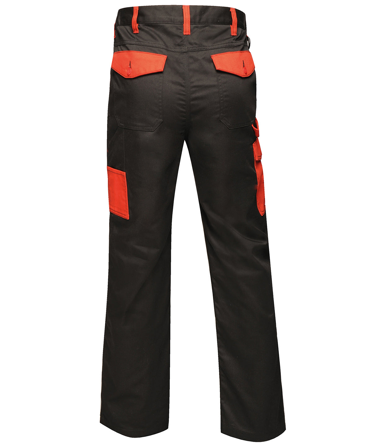 Regatta Professional Workwear RG667 Contrast Cargo Trousers Black/Red