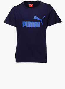 Puma mens black/blue logo t-shirt size small