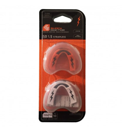 Shock Doctor youth mouthguard 2 pack orange and white SD 1.5