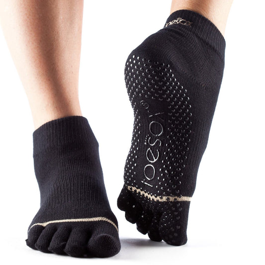 Toesox Low Rise grip socks for Pilates, barre, yoga and dance.
