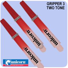 Unicorn Gripper 3 Set of 3 Grip Lock Dart Shafts - Fade 2 Tone Design