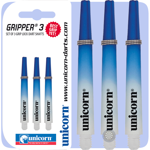 Unicorn Gripper 3 Set of 3 Grip Lock Dart Shafts - Fade 2 Tone Design